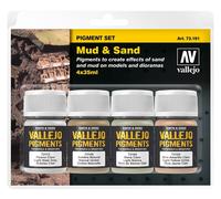 VAL73191 - AV Vallejo Pigments Set - Mud & Sand