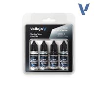 VAL77251 - AV Vallejo TMM Paint Set - Sterling Silver (x4 Colours)