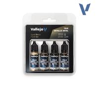 Vallejo True Metallic Paint Set, 4 Colors for Metal Painting, Includes Base, Light, Shade, Airbrush, Consistent and Adaptable Results, BSL Series, Aged Metal