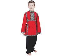 VALADA Russian Heritage Boys Costume dress Traditional Outfit wear, Red 4-8