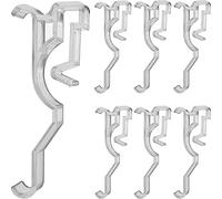Valance Clips 12pcs 2.5" Clear Plastic Hidden Retainer Holder Installation Bracket for 2inch Horizontal Wood and Faux Wood Blinds with a 2-1/2" (64mm) Arc-Shaped Slat