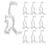 Valance Clips 8pcs 2inch Clear Plastic Hidden Retainer Holder Clip for Window Blind Valance with 2inch (50mm) in Width, Horizontal Faux & Wood Blinds Parts