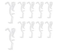 Valance Clips for Blinds 10Pcs, 2.5 Inch Vertical Blind Clips Hidden Mini Clip Clear Plastic Blind Clip Retainer Holders Easy Fit Clip-On Design Window Hooks for Wood Venetian Blind Valance