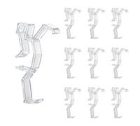 Valance Clips - Homiladi 10 Pcs 2.5 Inch Clear Plastic Hidden Retainer Holder for Window Blinds | Easy Fit Clip-On Design for Horizontal Faux & Wood Blinds (Fits 64mm Width Valance)