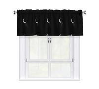 Valance Rod Short Curtain 54x18in WHJSSF Horrible Tree Shadows in The Moonlight Pattern Home Decoration Filter Sunlight for Living Room Kitchen Studio
