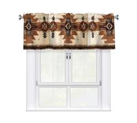 Valance Rod Short Curtain 54x18in WHJSSF Native American Patterns Pattern Home Decoration Filter Sunlight for Living Room Kitchen Studio