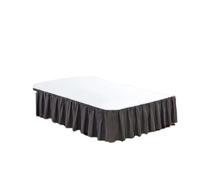 Valance Sheet Double Bed,Double Valance Sheet Bed Skirt with Surface Matress Cover Twin/Full/Queen/King Size 35cm Home Hotel Use Grey White Beige Skirts(Grey,198x203x35cm)