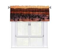 Valances for Window Kitchen Valance Blackout Valance Curtains Bosque del Apache Wildlife Refuge Small Window Treatment Short Window Valances Curtain for Living Room Bathroom 137.2 x 45.7 cm 1 Panel