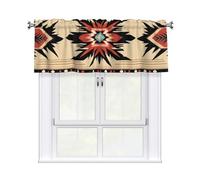 Valances for Windows Abstract Art Short Curtains Native American Patterns Kitchen Curtains Window Treatment Valance Rod Pocket Cafe Curtains for Kitchen Bedroom Bedroom Bathroom 54 X 18 Inch