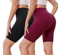 VALANDY Creamlush 2 Pack 8" High Waisted Cycling Shorts for Women