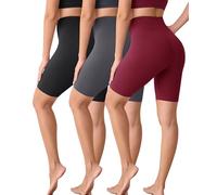 VALANDY Creamlush 3 Pack Biker Shorts for Women - 8" High Waisted Buttery Soft Athletic Yoga Shorts (S-5XL)