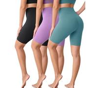 VALANDY Creamlush 3 Pack Biker Shorts for Women - 8" High Waisted Buttery Soft Athletic Yoga Shorts (S-5XL)