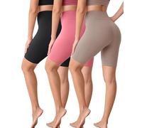 VALANDY Creamlush 3 Pack Biker Shorts for Women - 8" High Waisted Buttery Soft Athletic Yoga Shorts (S-5XL)