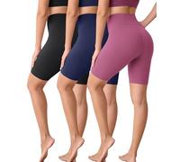 VALANDY Creamlush 3 Pack Biker Shorts for Women - 8" High Waisted Buttery Soft Athletic Yoga Shorts (S-5XL)