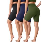 VALANDY Creamlush 3 Pack Biker Shorts for Women - 8" High Waisted Buttery Soft Athletic Yoga Shorts (S-5XL)
