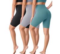 VALANDY Creamlush 3 Pack Biker Shorts for Women - 8" High Waisted Buttery Soft Athletic Yoga Shorts (S-5XL)