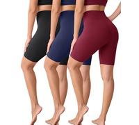 VALANDY Creamlush 3 Pack Biker Shorts for Women - 8" High Waisted Buttery Soft Athletic Yoga Shorts (S-5XL)
