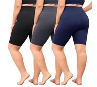 VALANDY Creamlush 3 Pack Biker Shorts for Women - 8" High Waisted Buttery Soft Athletic Yoga Shorts (S-5XL)