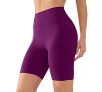 VALANDY Creamlush 8" High Waisted Cycling Shorts for Women Plum Purple