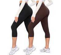 VALANDY Creamlush High Waisted Capri Leggings for Women UK Tummy Control 3/4 Length Gym Leggings for Lounge,Yoga, Workout