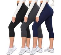 VALANDY Creamlush High Waisted Capri Leggings for Women UK Tummy Control 3/4 Length Gym Leggings for Lounge,Yoga, Workout