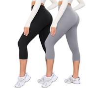 VALANDY Creamlush High Waisted Capri Leggings for Women UK Tummy Control 3/4 Length Gym Leggings for Lounge,Yoga, Workout