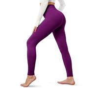 VALANDY Creamlush High Waisted Leggings for Women Plum Purple