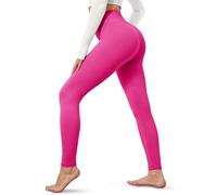 VALANDY Creamlush Leggings for Women High Waisted Tummy Control Leggings Buttery Soft Yoga Pants（S-5XL） Hot Pink