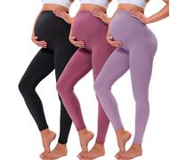 VALANDY Creamlush Maternity Leggings Over Bump Buttery Soft Belly Support Adjustable High Waisted Pregnancy Pants Yoga Pajama