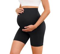 VALANDY Creamlush Maternity Shorts 5"- Over The Belly Soft Comfy Pregnancy Biker Shorts Yoga Lounge Activewear