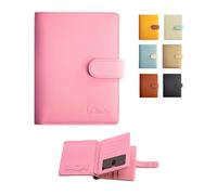 Valante 3-fold RFID AirTag travel passport wallet with 21 pockets and card slots, Soft Pink, 6*4 inch, Handy and Functional
