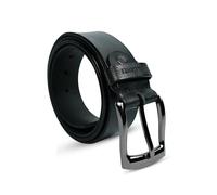 VALANTI Leather Belts for Men - Genuine Buffalo Leather Belt | Tan & Black Leather Belts | Classic Men's Belt for Jeans, Trousers and Everyday Wear | Stylish Trim-to-Fit Belt with Gift Box (Black)