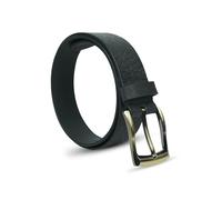 VALANTI Leather Belts for Men - Genuine Buffalo Leather Belt | Tan & Brown Leather Belt | Classic Men's Belt for Jeans, Trousers and Everyday Wear | Belt with Gift Box (Black, S-41 Inches)