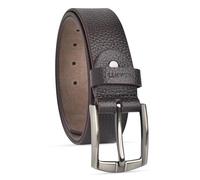 VALANTI Leather Belts for Men - Premium Buffalo Leather Belt for Jeans & Work | Heavy Duty 4mm Thick Mens Belt with Natural Grain Texture | Stylish Trim-to-Fit Design & Gift Box - Brown & Black