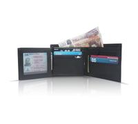 Valanti Zipper Leather Wallet for Men - Slim RFID Blocking Wallet with Card Holder, Credit Card Protector, Luxury Mens Leather Wallet - Stylish Birthday Gifts for Men, Gadgets & Accessories (Black)