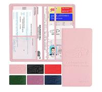 Valardoh Premium Car Registration and Insurance Card Holder, Car Document Holder for Cards, Driver License & other Essential Documents (Black), Pink, Modern