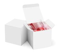 ValBox 4x4x4 White Gift Boxes 50PCS Kraft Paper Boxes with Lids for Gifts, Crafting, Cube, Cupcake Boxes, Easy Assemble Boxes for Party Favor