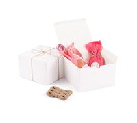 ValBox 6 x 6 x 4 Gift Boxes with 98ft Twine 20 Pack White Paper Gift Boxes with Lids for Gifts, Crafting Cupcake Boxes, Easy Assemble Bridesmaids Proposal Boxes