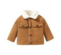 Valcatch Baby Boys Girls Corduroy Jacket, Toddler Fleece Winter Coat, Little Kids Sherpas Lined Button Down Warm Outwear for 3 6 9 12 18 24 Months 2 3 Years