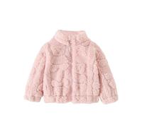 Valcatch Baby Girls Fleece Jackets Toddler Girl Warm Coat Hooded/Stand Collar Sweater Jacket Fuzzy Plush Hoodie Sweatshirt Fall Winter Clothes for 9 Months to 3 Years