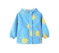 Valcatch Boys Girls Waterproof Jacket, Kids Windbreaker Fleece Lined Hooded Rain Coat, Cartoon Print Lightweight Zip Raincoat with Hood, Water & Wind Resistant School Outdoor Jackets for Autumn Winter