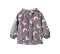 Valcatch Boys Girls Waterproof Jacket, Kids Windbreaker Fleece Lined Hooded Rain Coat, Cartoon Print Lightweight Zip Raincoat with Hood, Water & Wind Resistant School Outdoor Jackets for Autumn Winter