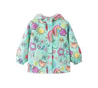 Valcatch Boys Girls Waterproof Jacket, Kids Windbreaker Fleece Lined Hooded Rain Coat, Cartoon Print Lightweight Zip Raincoat with Hood, Water & Wind Resistant School Outdoor Jackets for Autumn Winter