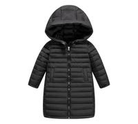 Valcatch Girl and Toddler Winter Puffer Jacket Padded Long Coat with Hood and Pockets Lightweight Hooded Parka Down Jacket Winter Warm Packable Coat Ski Clothes for Kids Age 3T 4T 5T 6 7 8 9 10Y