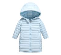 Valcatch Girl and Toddler Winter Puffer Jacket Padded Long Coat with Hood and Pockets Lightweight Hooded Parka Down Jacket Winter Warm Packable Coat Ski Clothes for Kids Age 3T 4T 5T 6 7 8 9 10Y
