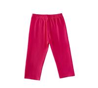 Valcatch Girls Leggings 3/4 Capri Tights, Kids Cotton Plain Stretchy Trousers, Soft Casual School Sports Dance Gymnastics Bottom Pants for 3 4 5 6 7 8 9 10 11 12 Years