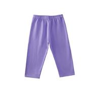 Valcatch Girls Leggings 3/4 Capri Tights, Kids Cotton Plain Stretchy Trousers, Soft Casual School Sports Dance Gymnastics Bottom Pants for 3 4 5 6 7 8 9 10 11 12 Years