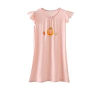 Valcatch Girls Nightgowns Cotton Sleep Shirts, Kids Summer Breathable Sleepwear Princess Nightdress, Flutter Short Sleeves Nightie Dress Pajamas Nightshirt for 3 4 5 6 7 8 9 10 11 12 13 14 Years