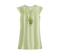 Valcatch Girls Nightgowns Cotton Sleep Shirts, Kids Summer Breathable Sleepwear Princess Nightdress, Flutter Short Sleeves Nightie Dress Pajamas Nightshirt for 3 4 5 6 7 8 9 10 11 12 13 14 Years