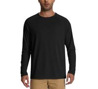 Valcatch Mens Long Sleeve Shirt UPF 50+ Rash Vests Sun Protective Hiking Fishing Shirts Moisture Wicking Long Sleeve T Shirt Breathable Cooling Outdoor Sports T-Shirts Running Top with Zip Pocket